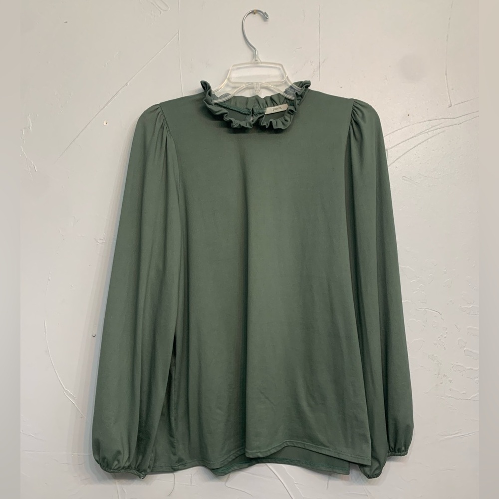 JODIFL Green long sleeve high neck blouse